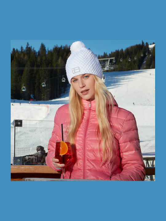Kurz Damen Puffer Jacke für Winter Pink