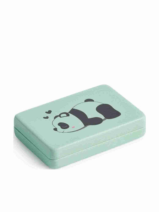 Miquelrius I Love Panda Green Travel Jewellery Box 10x7x2cm
