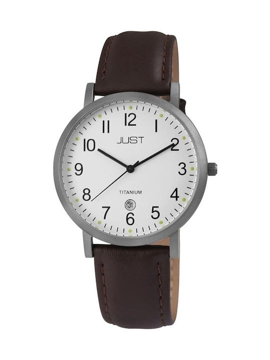 Just Watch Watch with Brown / Brown Leather Strap