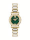 Versace Greca Glam Two Γυναικείο Ρολόι Μπαταρίας με Ασημί Μεταλλικό Μπρασελέ