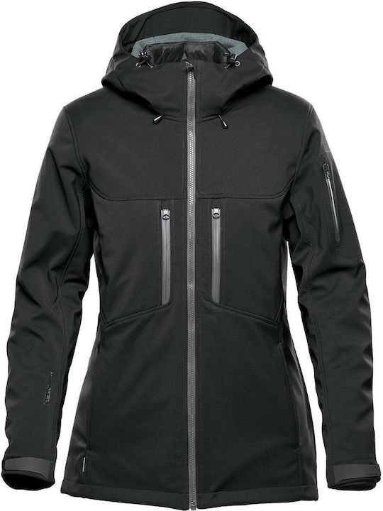 Stormtech Women's Short Sports Jacket Waterproof for Winter with Hood Black