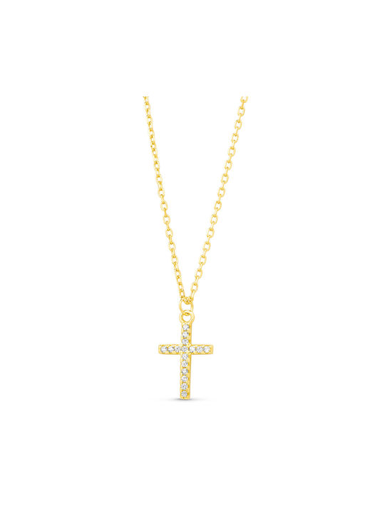 Goldjewels Women's Cross from Gold Plated Silver