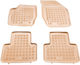 Rezaw Plast Set of Front and Rear Mats 4pcs Tray Type for Volvo XC 90 2002 Beige
