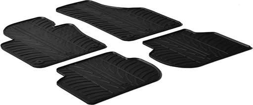 Auto Gs Set of Front and Rear Mats 4pcs for Volkswagen Jetta 2011 Black