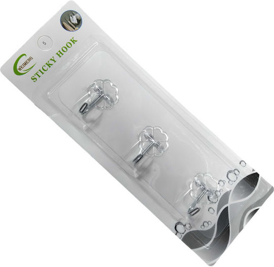 Single Wall-Mounted Bathroom Hook ​6x6cm Silver