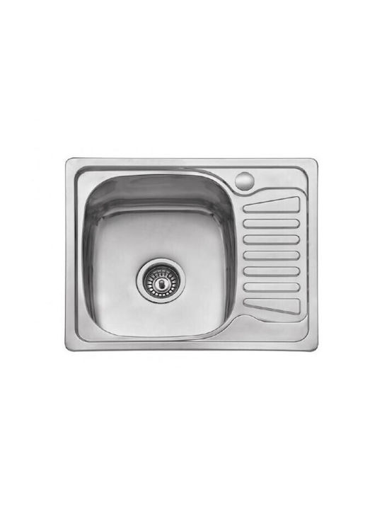 Karag Bl 896 Chiuvetă De Bucătărie Drop-In Inox Neted (Finisaj Satinat) L58xL48cm Argintie