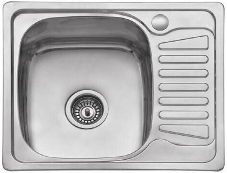 Karag Bl 896 Ένθετος Νεροχύτης Inox Σατινέ Μ58xΠ48cm Ασημί