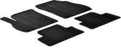 Auto Gs Set of Front and Rear Mats 4pcs for Opel Zafira Black