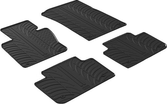 Auto Gs Set of Front and Rear Mats 4pcs for BMW X3 2004-2009 Black