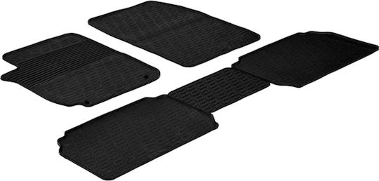 Auto Gs Set of Front and Rear Mats 4pcs for Citroen Xsara Picasso 2010 Black