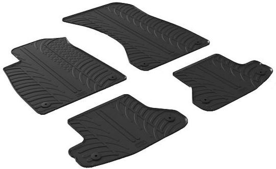 Auto Gs Set of Front and Rear Mats 4pcs for Renault Coupe Audi A5 Hyundai Coupe Black