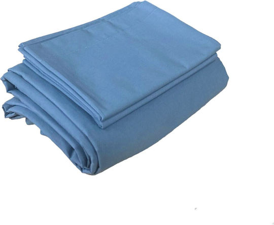 Decotelia Duvet Cover Set Cotton Queen with 2 Pillowcases 220x240 Blue