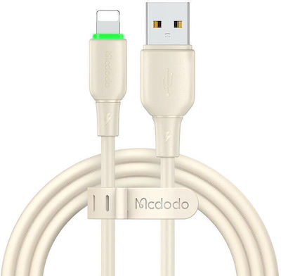 Mcdodo LED USB-A to Lightning Cable 12W Μπεζ 1.2m (CA-4740)