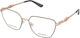 Guess Metal Prescription Eyeglass Frame Rose Go...