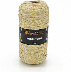 Handibrand Νήμα Πλεξίματος Μεταλλικό Μπεζ 100gr