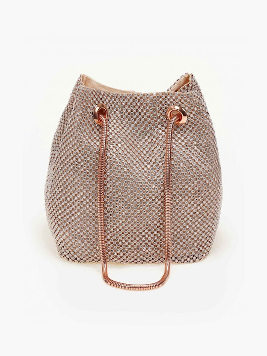 Women's Pouch Shoulder Pink Gold