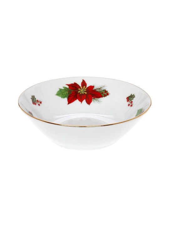 Cryspo Trio Set Christmas Bowls Porcelain Multicolored Length 14cm. 2pcs