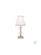 Luce Della Vite Cristal Lampă de masă pentru Soclu E14 cu Abajur Alb și Bază Argintiu