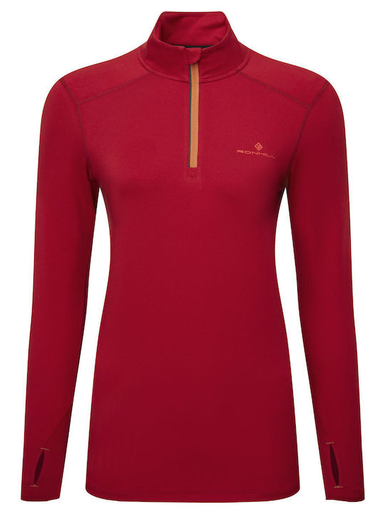 Ronhill Women's Athletic Blouse Long Sleeve Red