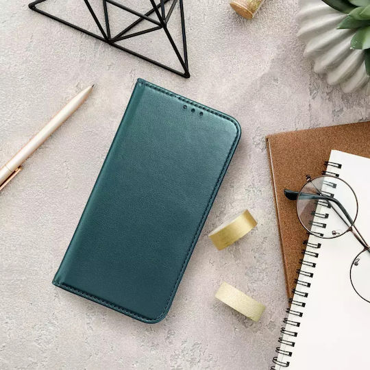 Techwave Smart Задна корица Кожа Магнитен Зелен (Poco C40)