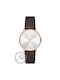 Armani Exchange Lola Дамски Часовник с Кафяв Кожена Каишка