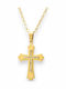 Goldjewels Damen Kreuz aus Vergoldetem Stahl mit Kette