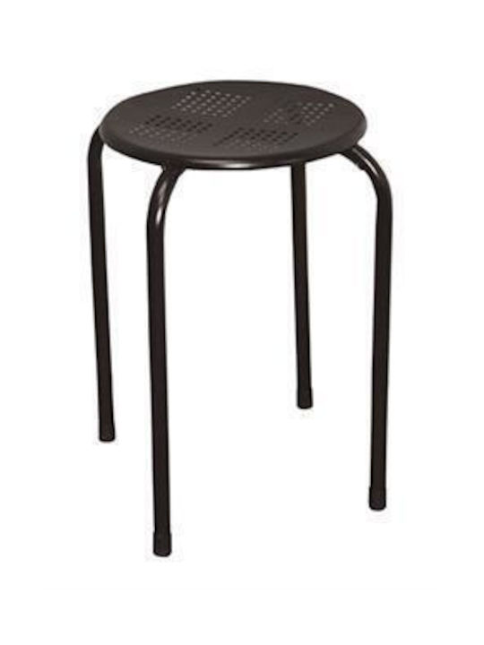 Hocker Für das Wohnzimmer Metallisch Black 1Stück 30x30x45cm