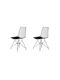 Dining Room Metallic Chair Black 46x42.5x81cm 2pcs