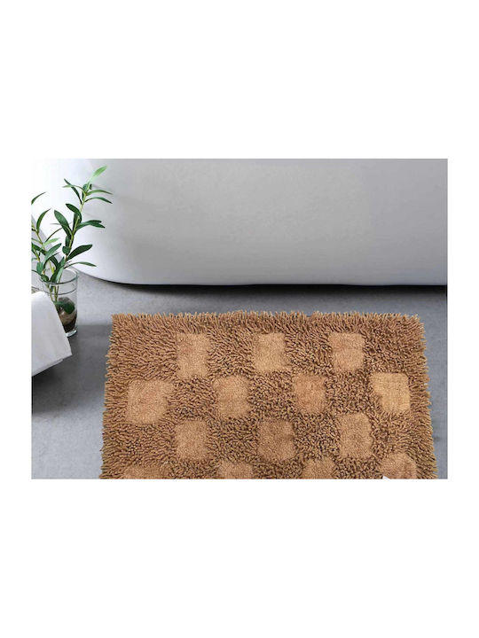 Linea Home Πατάκι Μπάνιου Βαμβακερό Fiera LH2044045 Κανελί 50x80εκ.