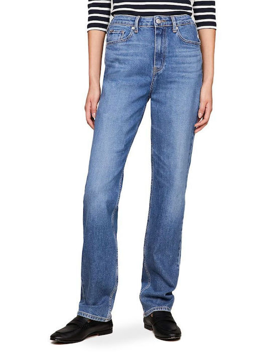 Tommy Hilfiger High Waist Women's Jeans in Straight Line Blue