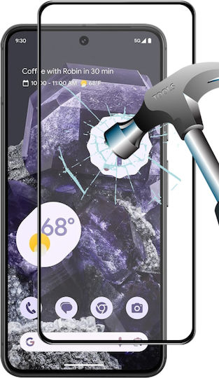Enkay Full Glue Full Face Tempered Glass Μαύρο (Google Pixel 8)