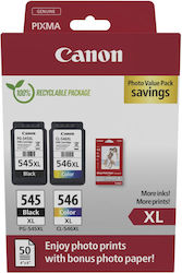 Canon Pg-545 Xl Cl-546 Xl 8286B011 Γνήσιο Μελάνι InkJet Photo Value Pack Κυανό Canon Pg-545 Xl Cl-546 Xl 8286B011 Γνήσιο Μελάνι InkJet Photo Value Pack Κυανό
