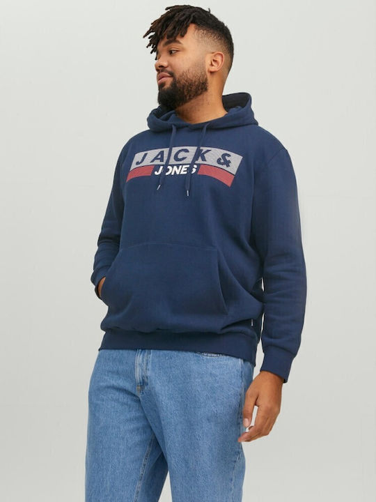 Jack & Jones Φούτερ με Κουκούλα Μπλε