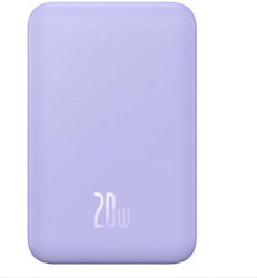Baseus Magnetic Mini 5000mAh 20W Μωβ