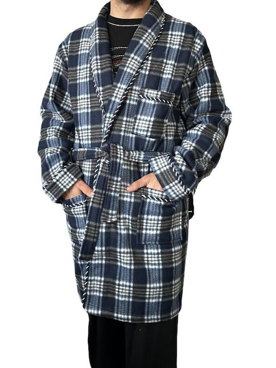 Koyote Men's Winter Pajama Robe BLUE