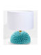 Riccio Caprese Ceramic Table Lamp for Socket E14 with Turquoise Shade and Base