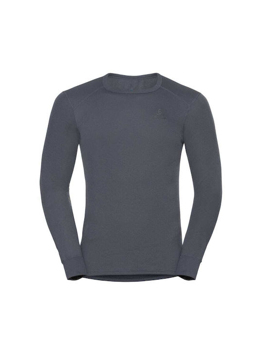 Odlo Warm Eco Crew Neck Top Herren Thermo Langarmshirt Gray