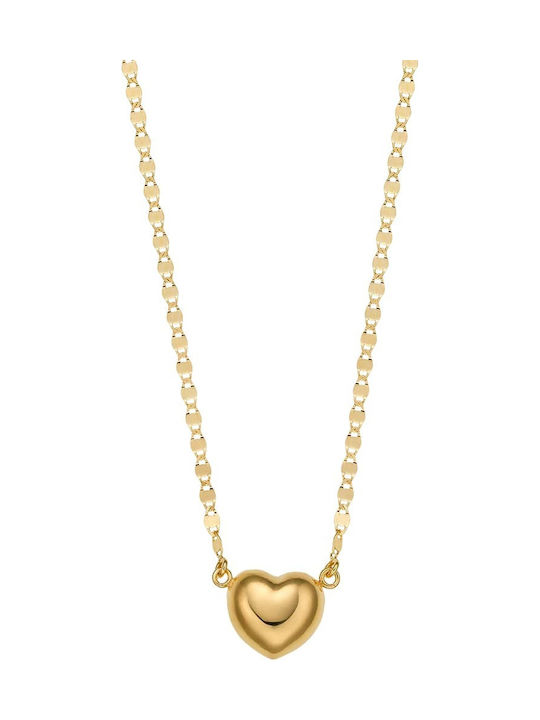 Breeze Necklace with design Heart from Gold Pla...