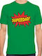 Superdad T-shirt Πράσινο Βαμβακερό