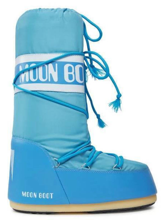 Moon Boot Nylon Kids Snow Boots Blue