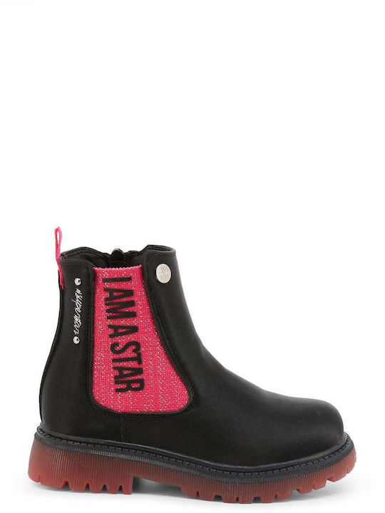 Shone Kids PU Leather Boots Black