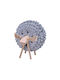 Round Coaster Wooden with Stand Gray 12pcs