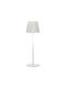 Bot Lighting Maya Metall Tischlampe LED mit Weiß Schirm und Basis