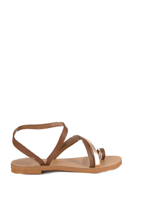 Malesa Handmade Leather Women's Sandals Brown