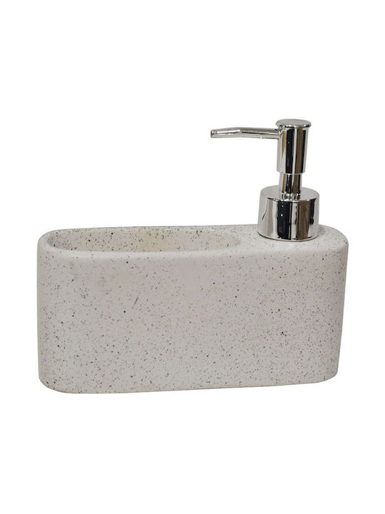 Sidirela Dispenser Ceramic with Sponge Holder White