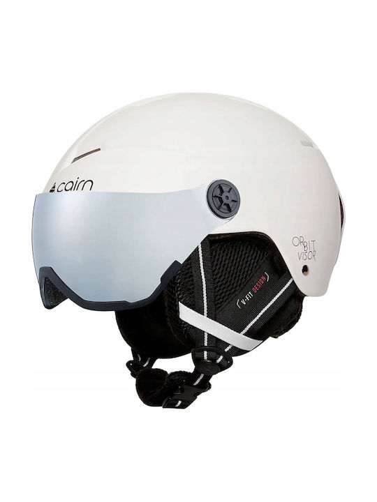 Cairn Orbit Visor Ανδρικό Κράνος για Σκι & Snowboard σε Λευκό Χρώμα