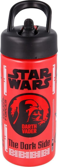 Euromic Детски Термос за вода Star Wars с Сламка Червен 410ml