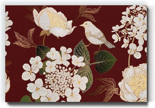 Walls Flowers And Little Bird σε Καμβά