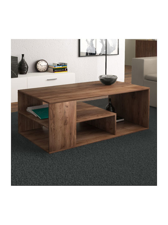 Rectangular Coffee Table Gerardo Open Walnut L1...