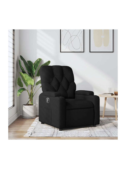 Relaxsessel mit Fußhocker Black 74x86.5x93.5cm